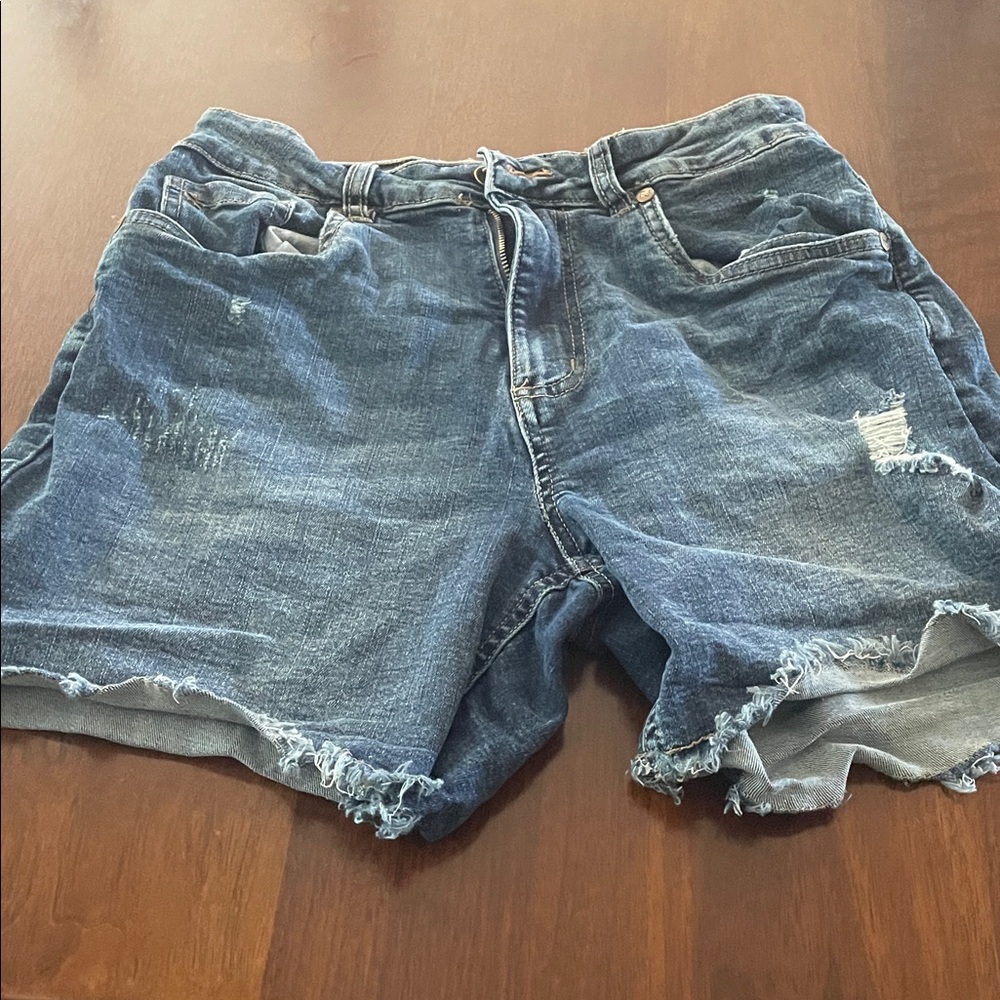 WEN Blue Distressed Jean Shorts